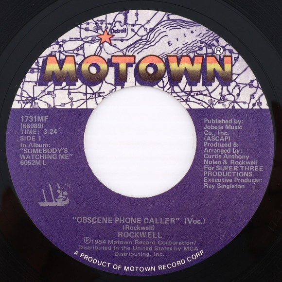 Rockwell - Obscene Phone Caller 1984 Electro-Funk 45 rpm 7" Single Record Motown - Picture 5 of 8